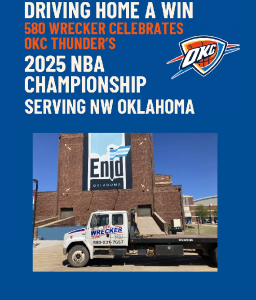 Enid OK Towing Company providing service in and around Garfield County and much more!  Call today 580-231-7657